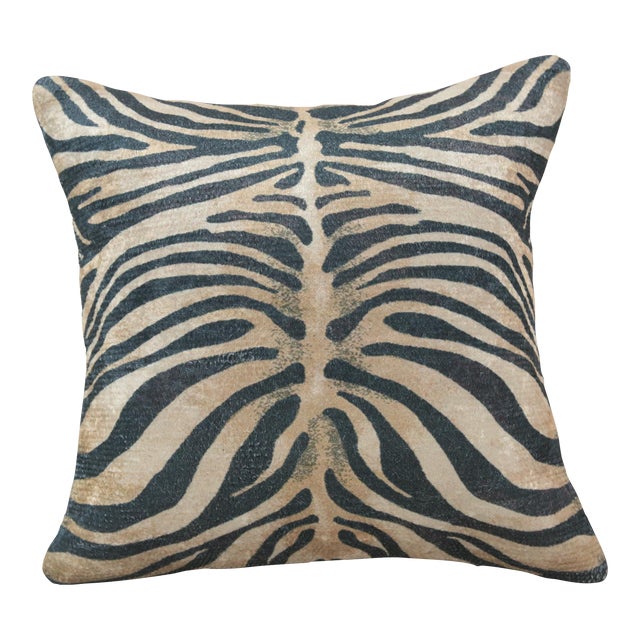 Zebra Printed Throw Pillow Cover For Sale