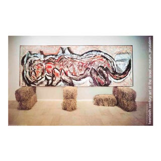 1987 Mario Merz 'Tiger' Contemporary Multicolor,Red,Purple,Blue,Brown Israel Offset Lithograph For Sale