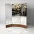 Italian mid-century modern free-standing mirror with three wooden doors, 1960s Freestanding floor dressmaker's mirror with...