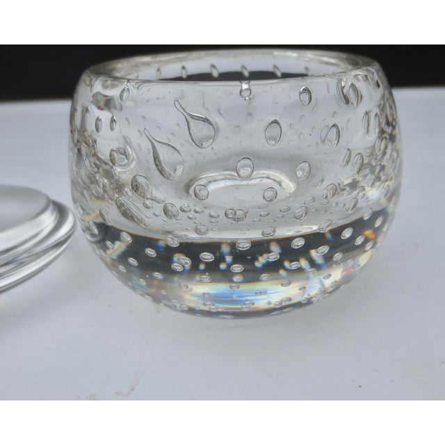 American Art Deco Crystal Lidded Bowl Circa 30s For Sale - Image 4 of 6