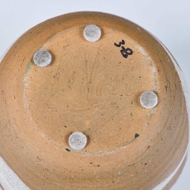 Stoneware Table Planter with White Glaze For Sale - Image 13 of 13