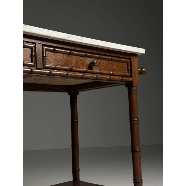 Antique Side Table in Faux Bamboo, 1900 For Sale - Image 9 of 18