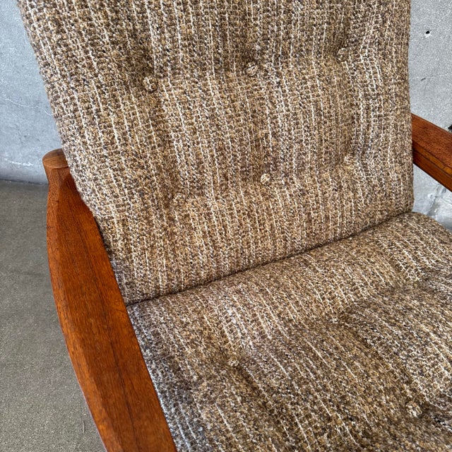 Vintage 1970's Domino Mobler High Back Tweed Lounge Chair For Sale - Image 10 of 11