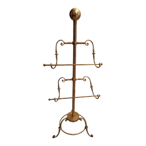Antique Solid Brass Floor Standing Towel Bar Holder