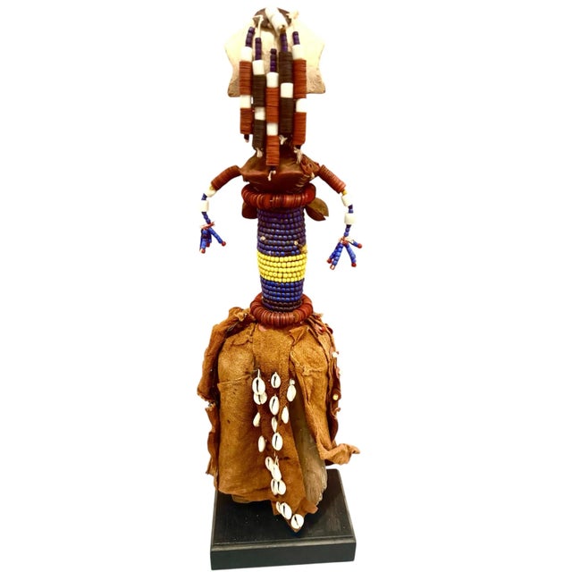 African African Beaded Baggara Figure For Sale - Image 3 of 7
