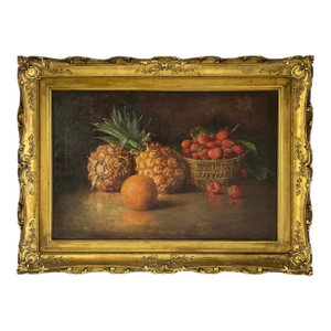 Antique Painting of Still Life With Fruit