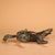 Pair of Vintage Bronze Galloping Horses – Gold Inlaid Horse Statues, 2.2 LBS For Sale - Image 4 of 10