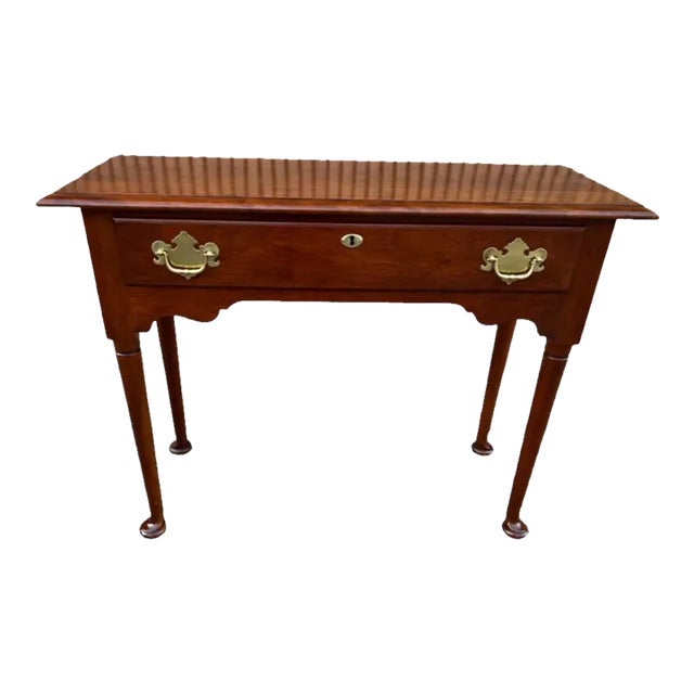 Mid 20th Century Statton Furniture Queen Anna Style Solid Cherry Console Table For Sale