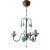 1930 French Blue Opaline Bobeches, Beads and Drops Chandelier For Sale