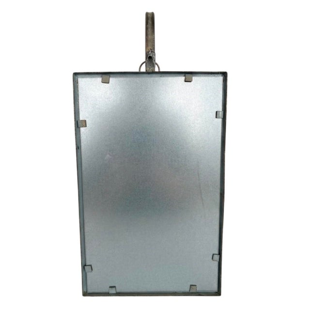 2000 - 2009 Vintage Palm Beach Regency Patinated Metal & Mirrored Geometric Candle Sconce For Sale - Image 5 of 12