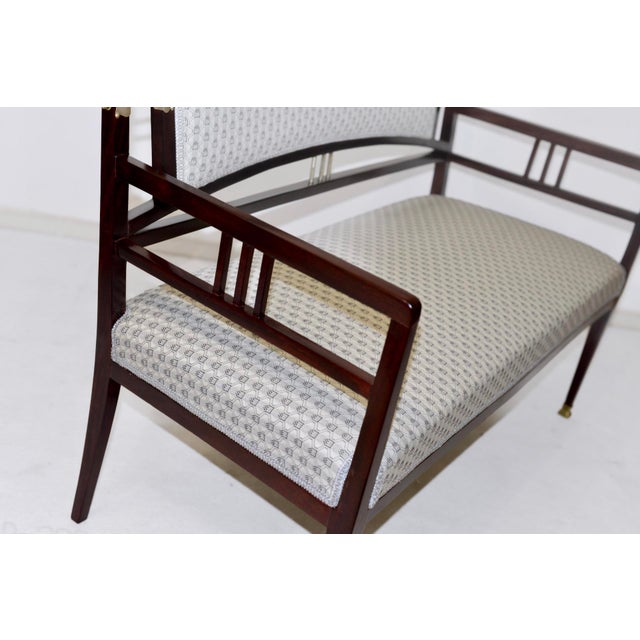 Vintage Art Nouveau Viennese Bench For Sale - Image 17 of 18