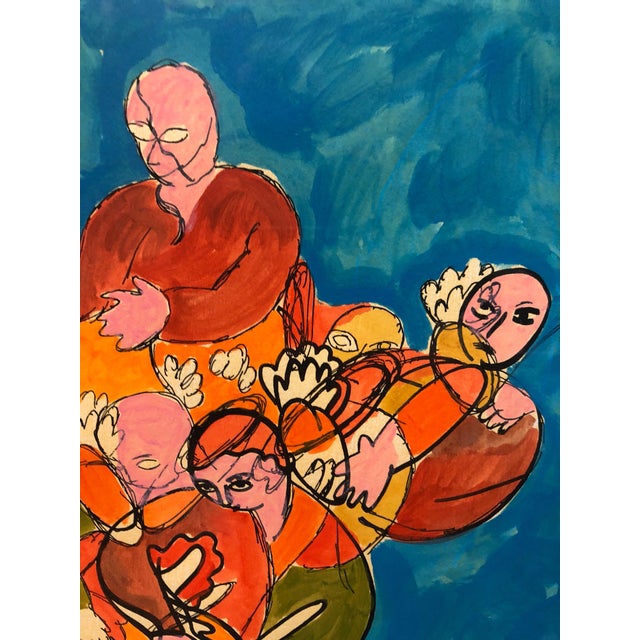 Sandro Chia, Woodblock Heliorelief With Hand Painting "Novel" Italian Post Modernist Pop Art For Sale - Image 4 of 5