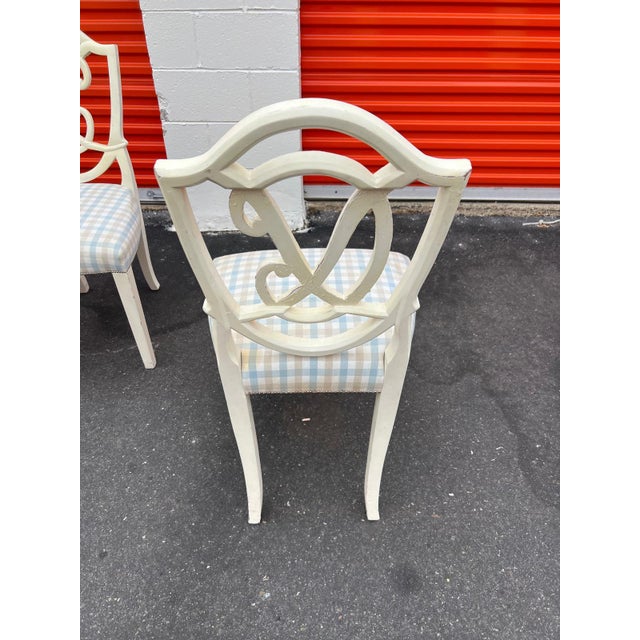 1980s Set of 6 Vintage Custom Upholstered Dining Chairs For Sale - Image 5 of 9