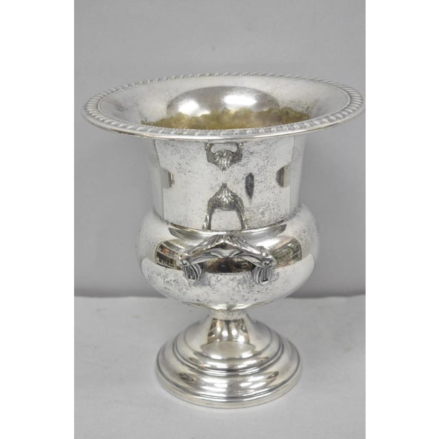 Vintage Sheridan Victorian Engraved Silver Plated Champagne Chiller Ice Bucket For Sale - Image 15 of 18