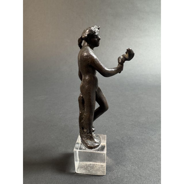 Metal Small Florentine Bronze Sculpture Depicting a Satyr, 1500s For Sale - Image 7 of 11