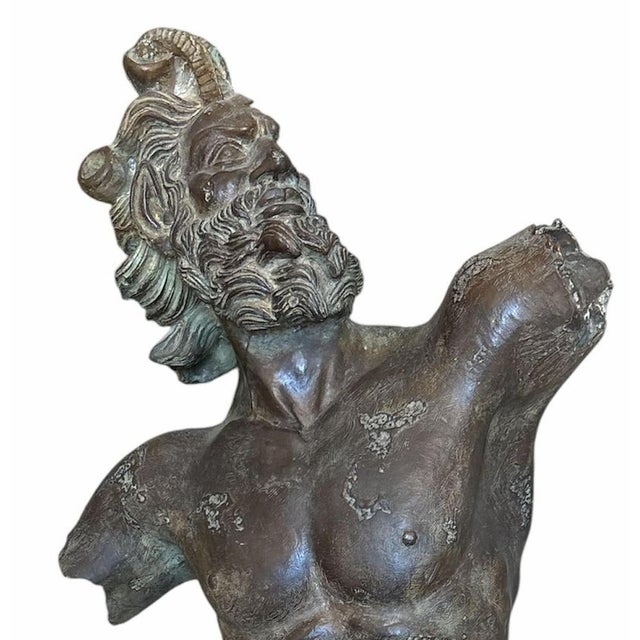 20th Century Bronze Dancing Faun of Pompeii Sculpture For Sale - Image 3 of 6