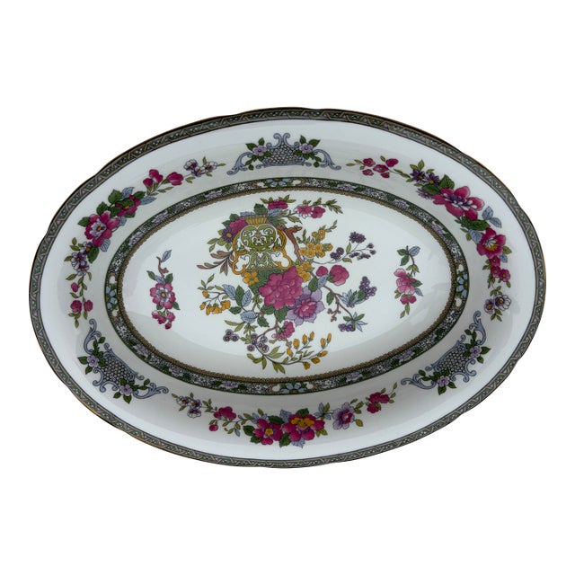 1970s Paragon Tree of Kashmir Oval Serving Platter | Royal Appointment Fine Bone China For Sale