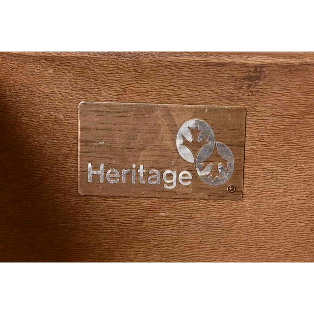 Brown Drexel Heritage French Regency Louis XVI Burl Wood Nightstands, Pair For Sale - Image 8 of 15