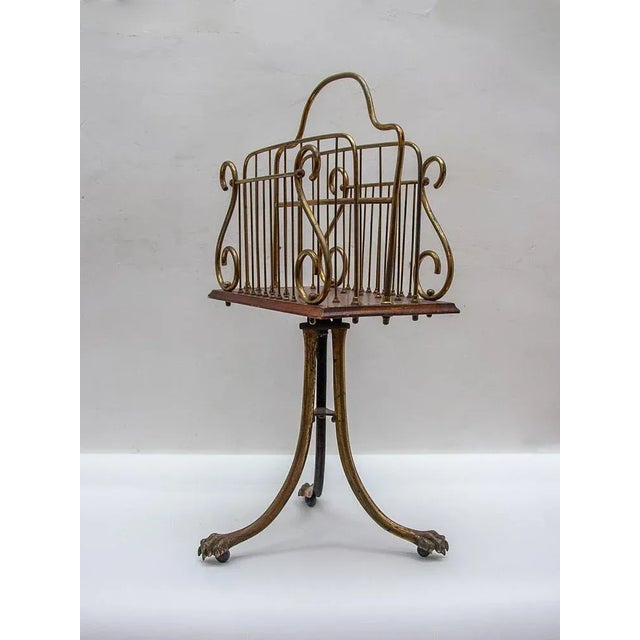 Mid 19th Century Victorian Brass Magazine Rack, 1860 For Sale - Image 5 of 10