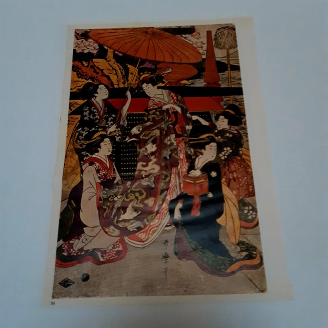 Fabulous vintage Geisha Japanese reversible prints images on both sides.