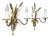 Florentine Brass Wall Lights from Maison Charles, France, 1970s, Set of 2 For Sale