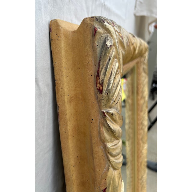 Vintage Gold Neoclassical Style Wall Mirror For Sale - Image 4 of 12