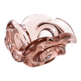 1960s Murano Style Art Glass Amethyst Bowl, Likely by Seguso Vetri d'Arte For Sale