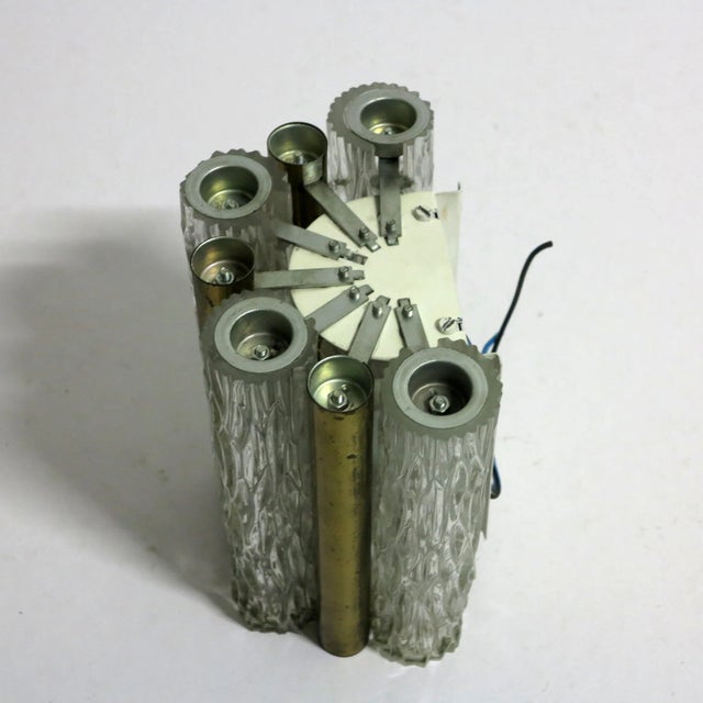 Brass and Glass Wall Lamp from Kaiser Leuchten, 1960s For Sale - Image 4 of 7