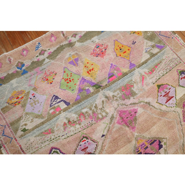 Textile Vintage Zabihi Rug Collection Turkish Rug For Sale - Image 7 of 9