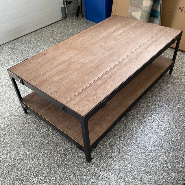 Pottery Barn Clint Reclaimed Wood Coffee Table Chairish