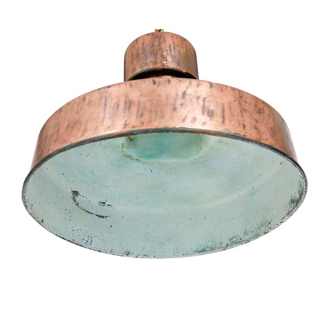 Art Deco Industrial Copper Pendant, 1920 For Sale - Image 3 of 5