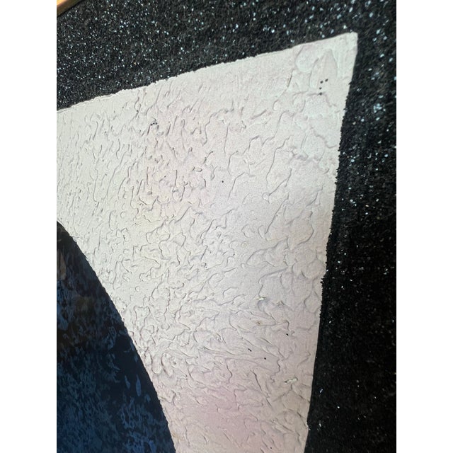 Vintage Large Postmodern 1980s Memphis Laurel Wall Art Mirror Painting Rare Deco 80s For Sale - Image 10 of 12