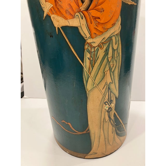 Wood Chinoisere Vintage Wastebasket For Sale - Image 7 of 8