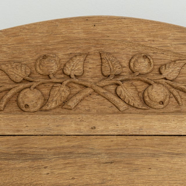 Wood Circa 1910 French Art Nouveau Natural Wood Wall Mirror, Large Scale For Sale - Image 7 of 7