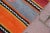 Textile 1970s Striped Anatolian Hand Knotted Natural Wool Area Kilim Rug For Sale - Image 7 of 9