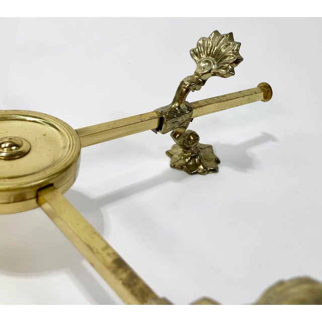 Antique 19th C English Regency Style Brass Stand or Trivet For Sale - Image 4 of 6
