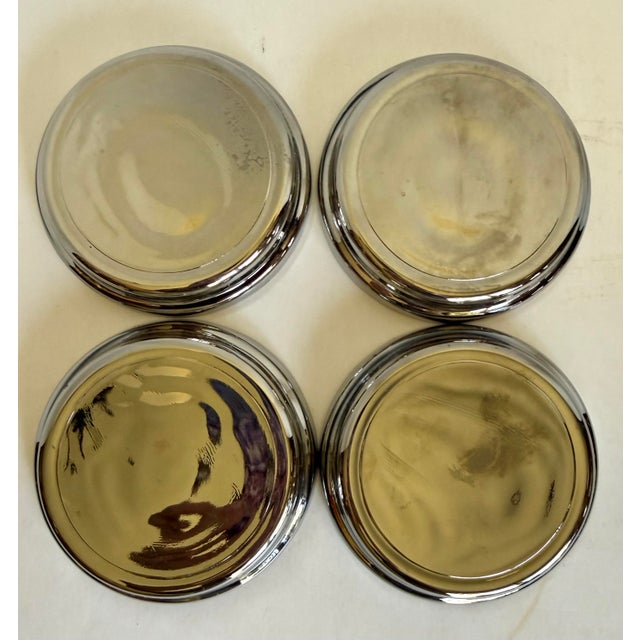 Vintage Mercury Glass Roman Warrior Coasters, Set of 4 For Sale In Los Angeles - Image 6 of 7