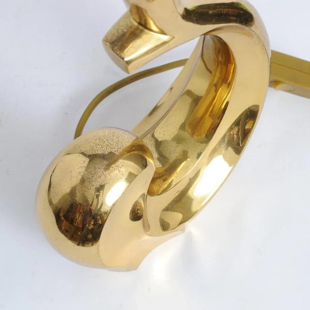 Brass Table Lamp in the style of Pierre Cardin, 1970s For Sale - Image 6 of 10