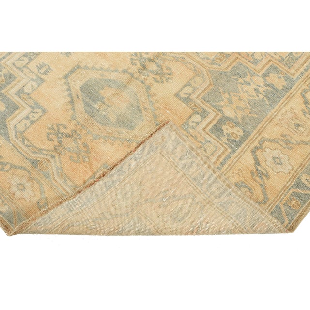 Mid 20th Century Mid 20th Century Vintage Washed Out Wool Rug For Sale - Image 5 of 7