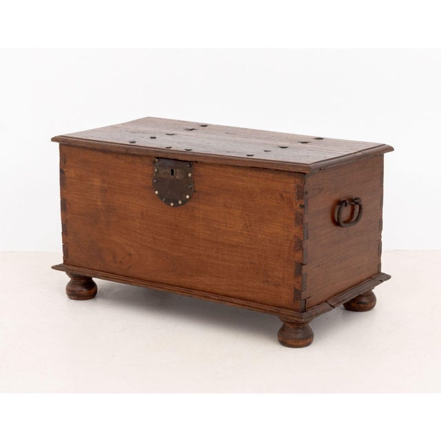 Brown Dutch East Indies Hardwood Chest, 18th Century For Sale - Image 8 of 10