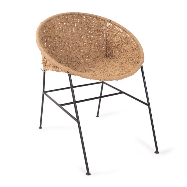 Kenneth Ludwig Chicago Escobedo Scoop Jute Chair For Sale - Image 4 of 10