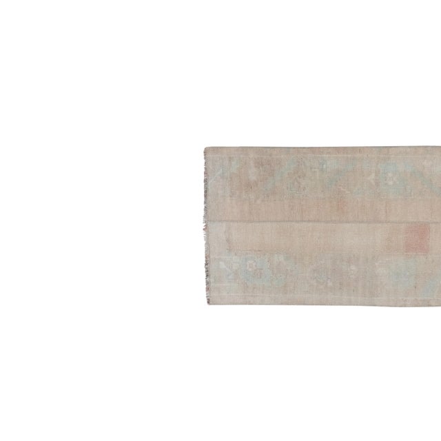 Vintage Faded Turkish Oushak Rug Runner 2'1" X 10'5" For Sale - Image 4 of 12