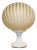 White and Beige Swirl Murano Glass Globe Table Lamp For Sale