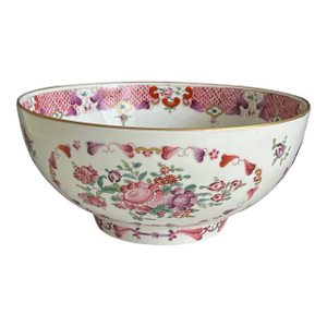 Mid-18th Century English Soft-Paste Porcelain Punch Bowl, Circa 1755–1770