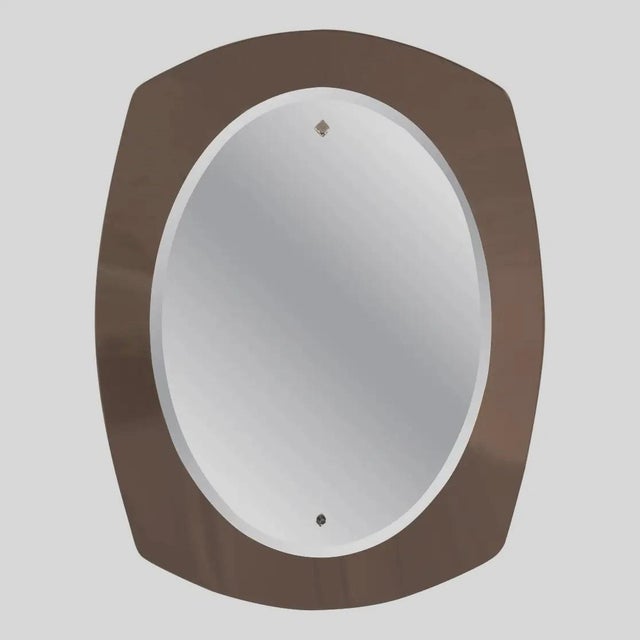 Mid-Century Modern Beveled Glass Wall Mirror, Italy, 1970s For Sale - Image 11 of 11
