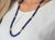 Vintage 30-Inch Sodalite and 14k Gold Beaded Necklace, Circa 1970s For Sale In Cleveland - Image 6 of 7
