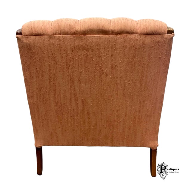 Vintage French Provincial Style Pink Tufted Accent Chair Chairish