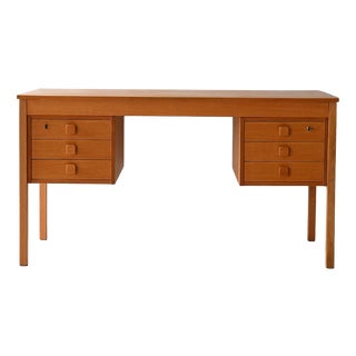 Vintage Danish Desk in Light Teak, 1960s For Sale