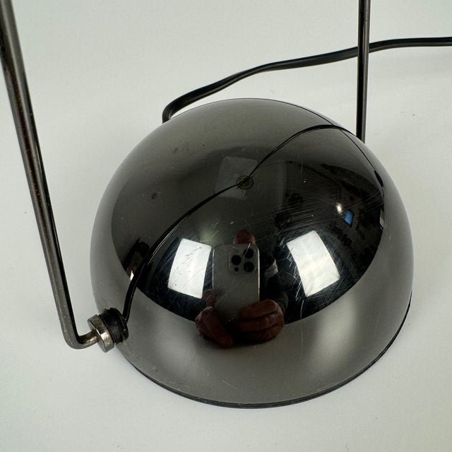 Glossy Black Meridiana Halogen Desk Lamp by Stefano Cevoli for Vermezzo, Italy, 1980s For Sale - Image 6 of 8