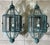 1970s Pair of Vintage Solid Brass & Beveled Glass Wall Lantern - Sconces - Verdigris For Sale - Image 5 of 14